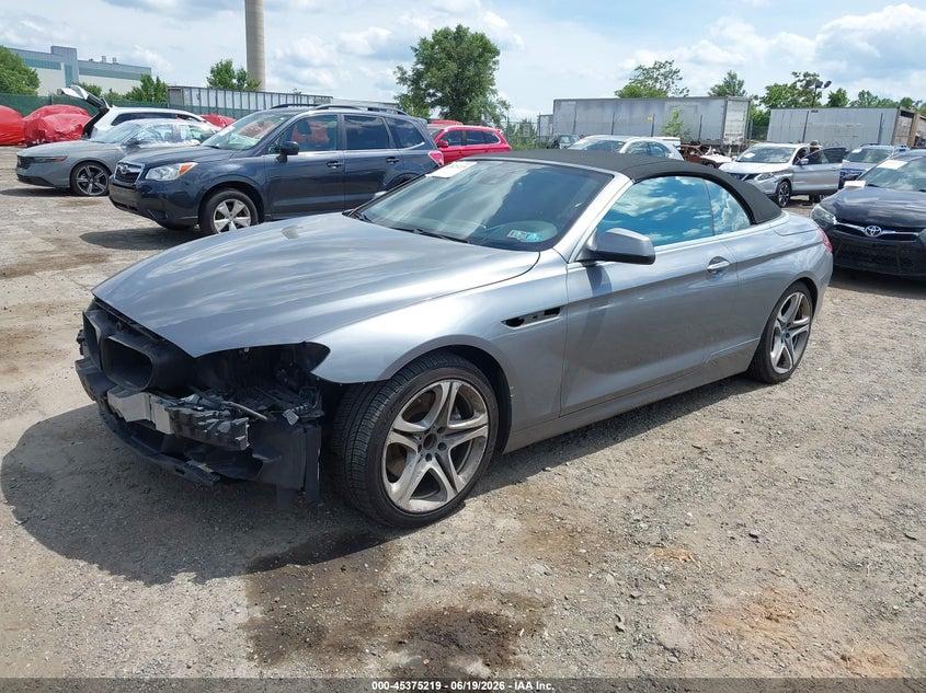 2012 BMW 6er VIN WBALZ3C51CDL70475 IAAI salvage auction — FRONT END, Salvage (Pennsylvania), sold $1,500 on 2026-07-24 (photo 2)