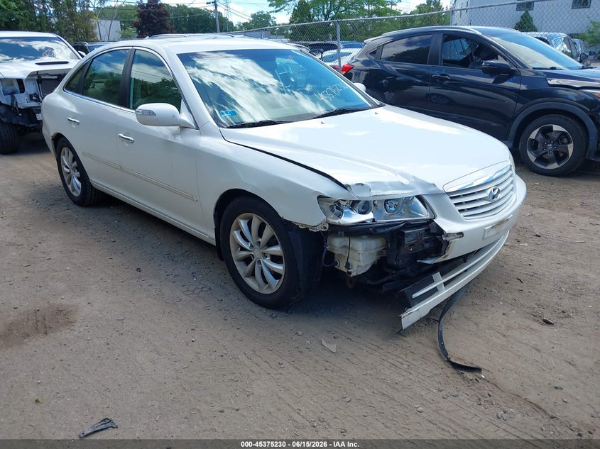 2008 Hyundai Azera VIN KMHFC46F28A310754 IAAI salvage auction — FRONT END, Salvage (Rhode Island), sold $25 on 2026-07-28 (photo 1)