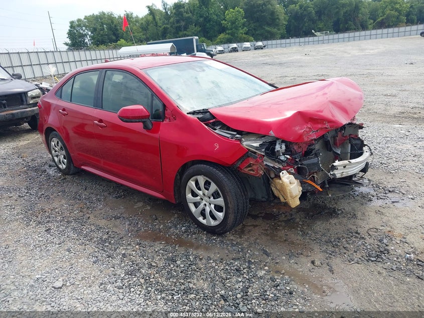 2020 Toyota Corolla VIN JTDEPRAE7LJ104225 IAAI salvage auction — RIGHT FRONT, Salvage (Georgia), sold $2,700 on 2026-07-30 (photo 1)