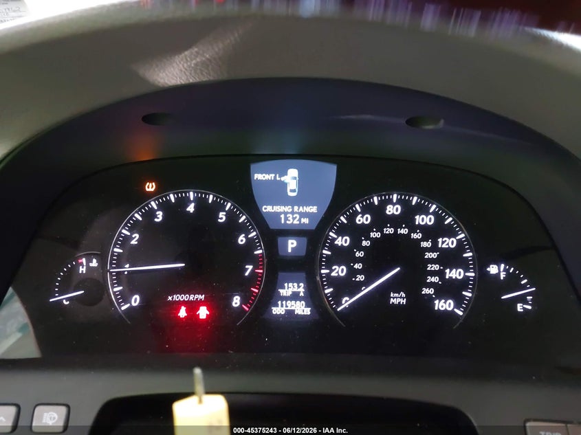 2010 Lexus Ls 460 VIN JTHCL5EF8A5007862 IAAI salvage auction — NORMAL WEAR, Salvage (Virginia), sold $950 on 2026-07-09 (photo 7)