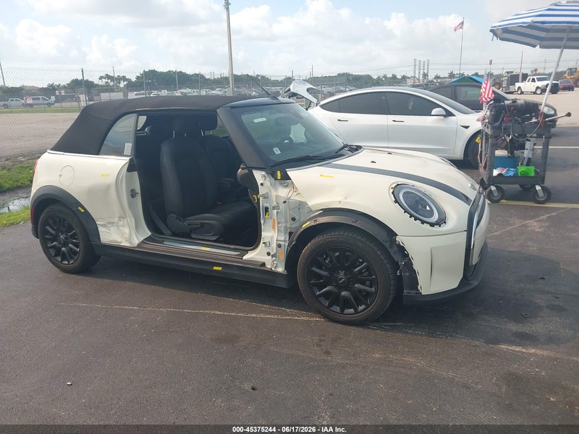 2023 Mini Convertible VIN WMW23DL0XP3P61790 IAAI salvage auction — RIGHT SIDE, Rebuildable (Florida), sold $10,400 on 2026-07-23 (photo 1)