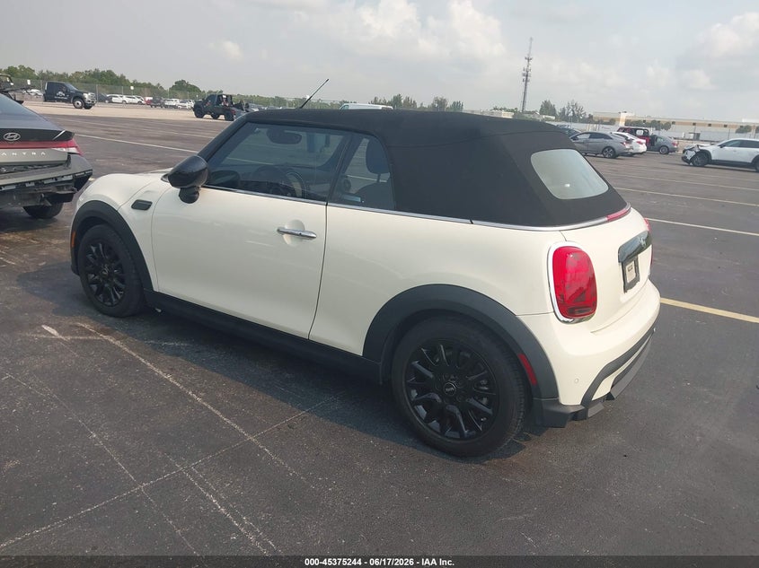 2023 Mini Convertible VIN WMW23DL0XP3P61790 IAAI salvage auction — RIGHT SIDE, Rebuildable (Florida), sold $10,400 on 2026-07-23 (photo 3)