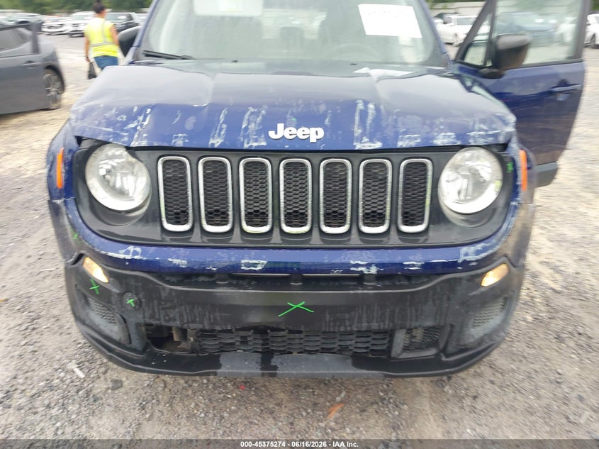2018 Jeep Renegade VIN ZACCJBAB8JPJ56687 IAAI salvage auction — FRONT END, Salvage Title, sold $1,400 on 2026-08-12 (photo 6)
