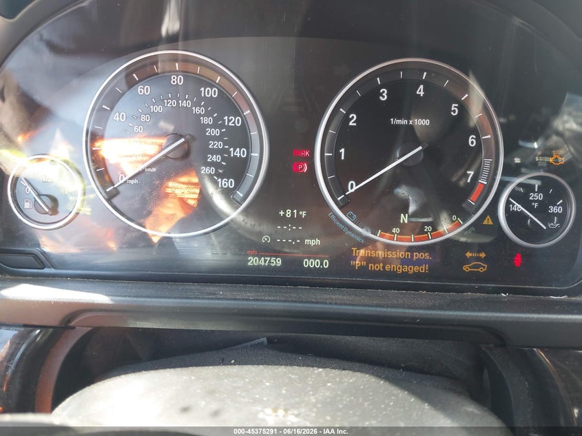 2012 BMW 5er VIN WBAFU7C51CDU61944 IAAI salvage auction — REPOSSESSION, Salvage Title, sold $550 on 2026-07-21 (photo 7)