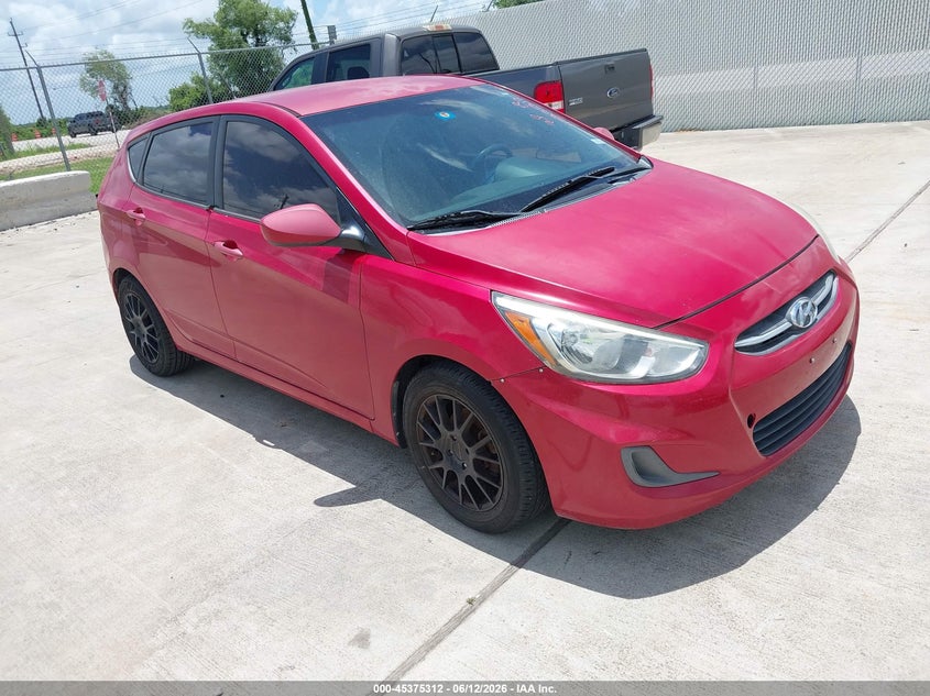 2015 Hyundai Accent VIN KMHCT5AE2FU213654 IAAI salvage auction — NORMAL WEAR, Original (Texas), sold $600 on 2026-07-10 (photo 1)