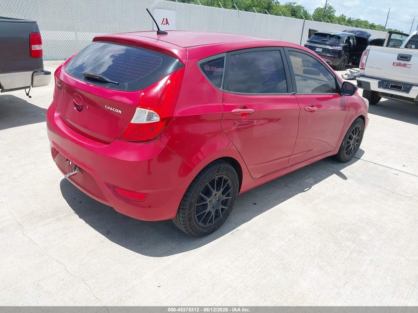 2015 Hyundai Accent VIN KMHCT5AE2FU213654 IAAI salvage auction — NORMAL WEAR, Original (Texas), sold $600 on 2026-07-10 (photo 4)