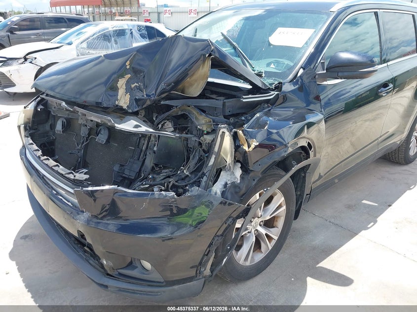 2015 Toyota Highlander VIN 5TDJKRFH2FS173489 IAAI salvage auction — LEFT FRONT, Salvage Title, sold $4,500 on 2026-07-29 (photo 6)