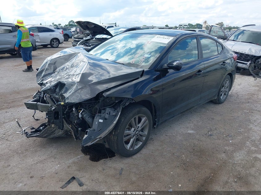 2017 Hyundai Elantra VIN KMHD84LFXHU249875 IAAI salvage auction — FRONT END, Salvage (Texas), sold $150 on 2026-07-28 (photo 2)