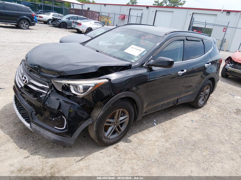 2017 Hyundai Santa fe VIN 5XYZUDLB9HG387606 IAAI salvage auction — FRONT END, Salvage Title, sold $1,050 on 2026-08-01 (photo 2)