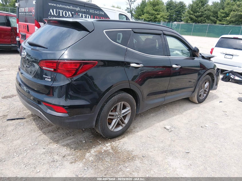 2017 Hyundai Santa fe VIN 5XYZUDLB9HG387606 IAAI salvage auction — FRONT END, Salvage Title, sold $1,050 on 2026-08-01 (photo 4)