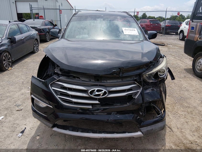 2017 Hyundai Santa fe VIN 5XYZUDLB9HG387606 IAAI salvage auction — FRONT END, Salvage Title, sold $1,050 on 2026-08-01 (photo 6)