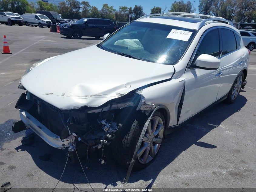 2008 Infiniti Ex VIN JNKAJ09E38M306662 IAAI salvage auction — FRONT END, Salvage (California), sold $500 on 2026-07-09 (photo 2)