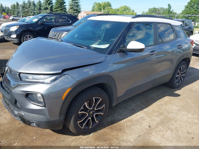 2022 Chevrolet Trailblazer VIN KL79MVSL6NB073687 IAAI salvage auction — RIGHT FRONT, Salvage (Michigan), sold $2,900 on 2026-07-23 (photo 2)