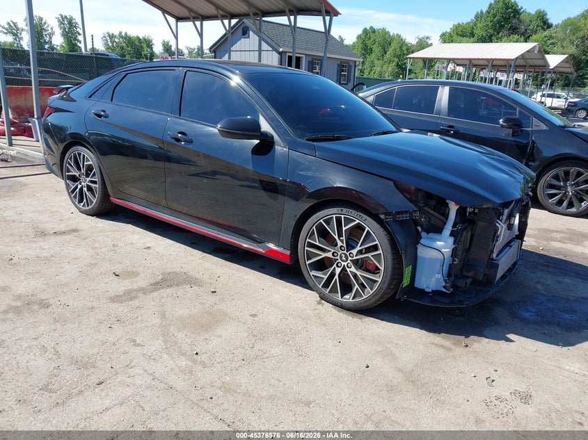 2023 Hyundai Elantra n VIN KMHLW4AK3PU018672 IAAI salvage auction — FRONT END, Salvage - Greater Than 75% (Maryland), sold $7,625 on 2026-07-09 (photo 1)