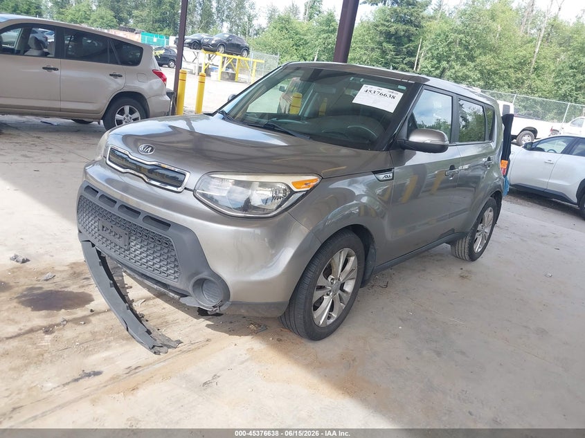 2014 Kia Soul VIN KNDJP3A57E7006775 IAAI salvage auction — FRONT END, Salvage Title, sold $725 on 2026-07-29 (photo 2)