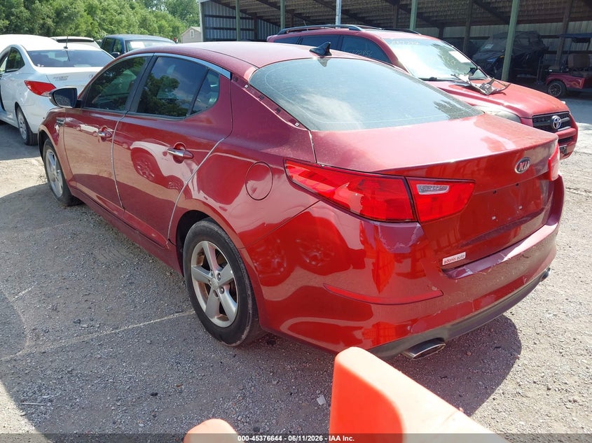 2014 Kia Optima VIN 5XXGM4A71EG312033 IAAI salvage auction — ELECTRICAL, Clear (Kansas), sold $700 on 2026-07-12 (photo 3)