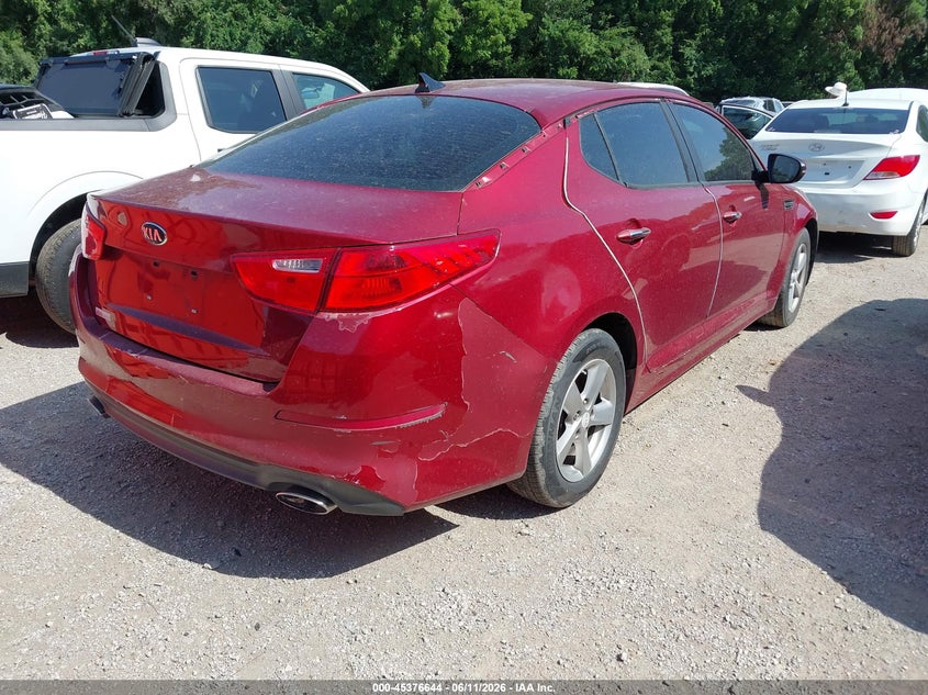 2014 Kia Optima VIN 5XXGM4A71EG312033 IAAI salvage auction — ELECTRICAL, Clear (Kansas), sold $700 on 2026-07-12 (photo 4)