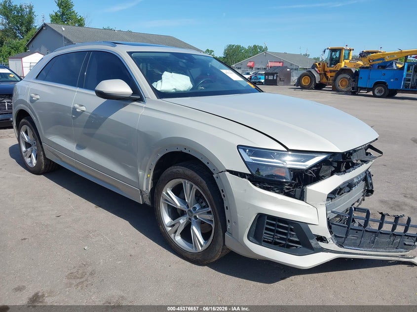 2020 Audi Q8 VIN WA1BVAF13LD014028 IAAI salvage auction — FRONT END, Salvage Title, sold $10,200 on 2026-08-01 (photo 1)