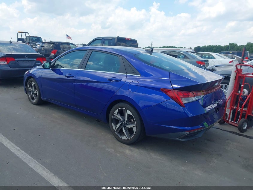 2023 Hyundai Elantra VIN KMHLP4AG8PU478970 IAAI salvage auction — REAR END, Salvage Title, sold $6,300 on 2026-07-29 (photo 3)