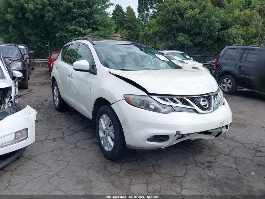 2011 Nissan Murano VIN JN8AZ1MW7BW183335 IAAI salvage auction — LEFT SIDE, Salvage (North Carolina), sold $375 on 2026-07-16 (photo 1)