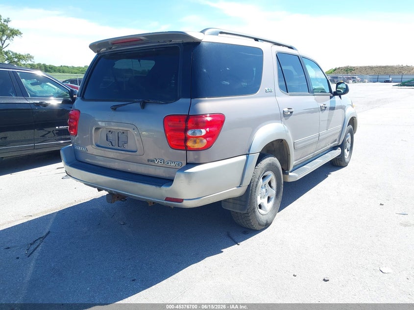 2002 Toyota Sequoia VIN 5TDBT44A62S073478 IAAI salvage auction — NORMAL WEAR, Regular Certificate (Iowa), sold $600 on 2026-07-14 (photo 4)