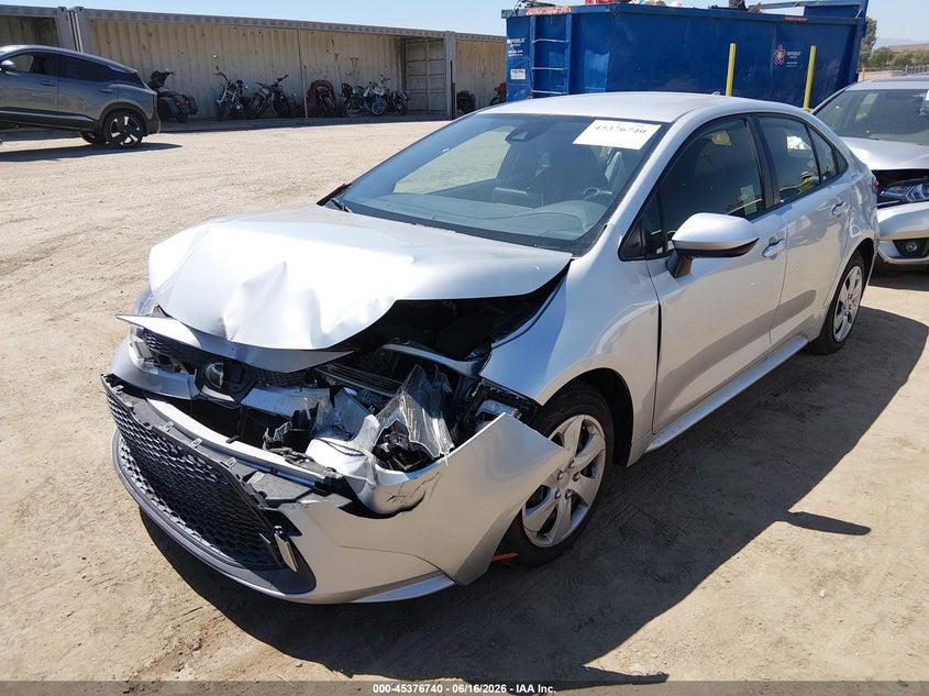 2020 Toyota Corolla VIN JTDEPRAE1LJ101255 IAAI salvage auction — FRONT END, Salvage Title, sold $4,550 on 2026-07-11 (photo 2)