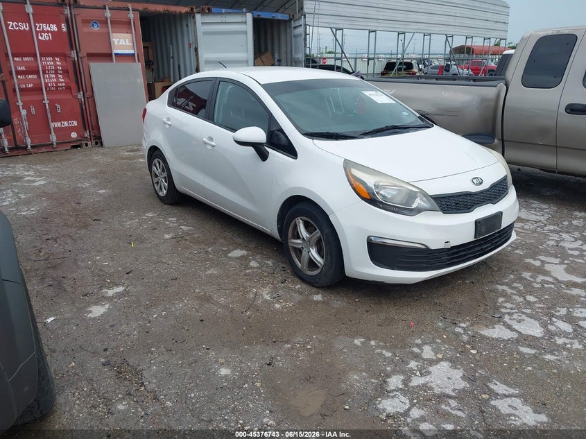 2016 Kia Rio VIN KNADM4A32G6554831 IAAI salvage auction — HAIL, Original (Texas), sold $1,725 on 2026-07-13 (photo 1)