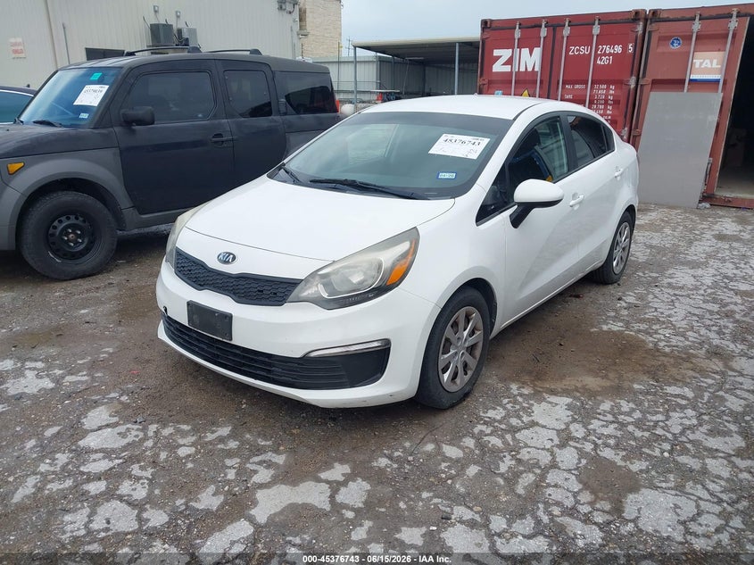 2016 Kia Rio VIN KNADM4A32G6554831 IAAI salvage auction — HAIL, Original (Texas), sold $1,725 on 2026-07-13 (photo 2)