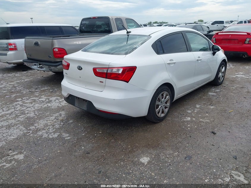 2016 Kia Rio VIN KNADM4A32G6554831 IAAI salvage auction — HAIL, Original (Texas), sold $1,725 on 2026-07-13 (photo 4)