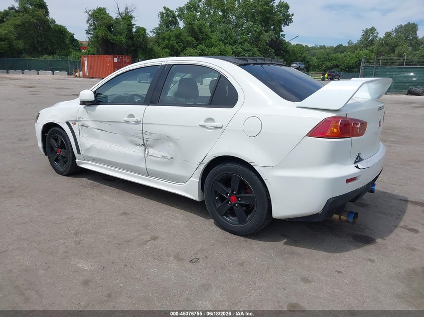 2009 Mitsubishi Lancer VIN JA3AU26U79U035363 IAAI salvage auction — SIDE, Salvage - Greater Than 75% (Maryland), sold $250 on 2026-07-11 (photo 3)