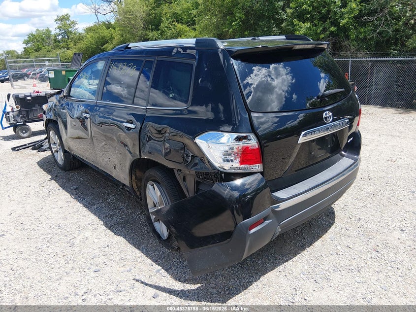 2013 Toyota Highlander VIN 5TDDK3EH8DS277560 IAAI salvage auction — ROLLOVER, Bill Of Sale Destruction Only - Salvage (Ohio), sold $1,150 on 2026-07-21 (photo 3)