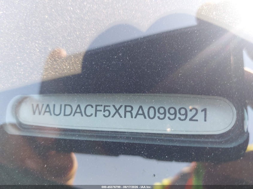 2024 Audi A5 VIN WAUDACF5XRA099921 IAAI salvage auction — FRONT END, Mv-907A (New York), sold $2,550 on 2026-07-28 (photo 9)