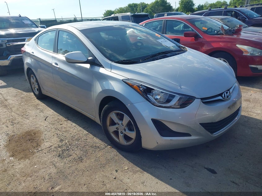 2014 Hyundai Elantra VIN KMHDH4AE6EU176624 IAAI salvage auction — LEFT FRONT, Salvage (Ohio), sold $325 on 2026-07-21 (photo 1)