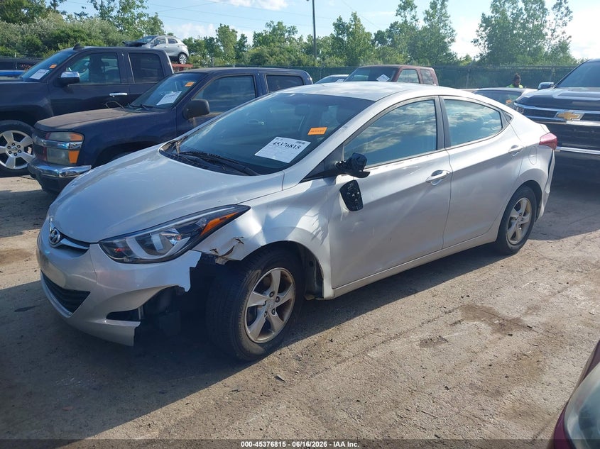 2014 Hyundai Elantra VIN KMHDH4AE6EU176624 IAAI salvage auction — LEFT FRONT, Salvage (Ohio), sold $325 on 2026-07-21 (photo 2)