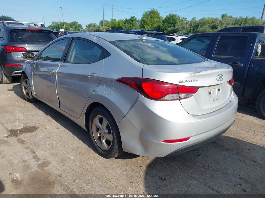 2014 Hyundai Elantra VIN KMHDH4AE6EU176624 IAAI salvage auction — LEFT FRONT, Salvage (Ohio), sold $325 on 2026-07-21 (photo 3)