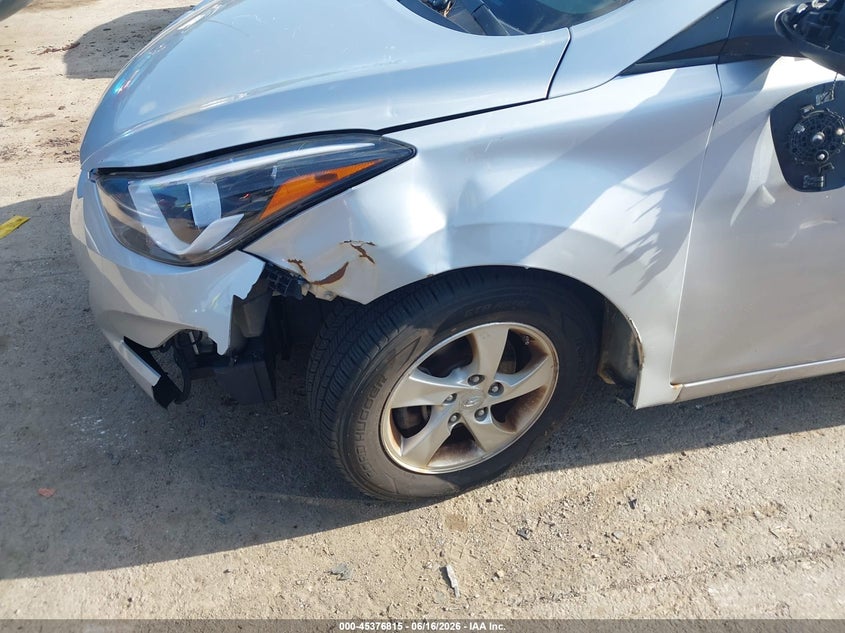 2014 Hyundai Elantra VIN KMHDH4AE6EU176624 IAAI salvage auction — LEFT FRONT, Salvage (Ohio), sold $325 on 2026-07-21 (photo 6)