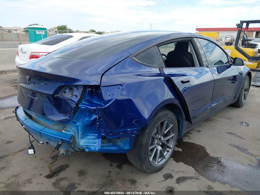 2023 Tesla Model 3 VIN 5YJ3E1EA3PF585576 IAAI salvage auction — RIGHT REAR, Salvage Title, sold $8,000 on 2026-08-03 (photo 6)