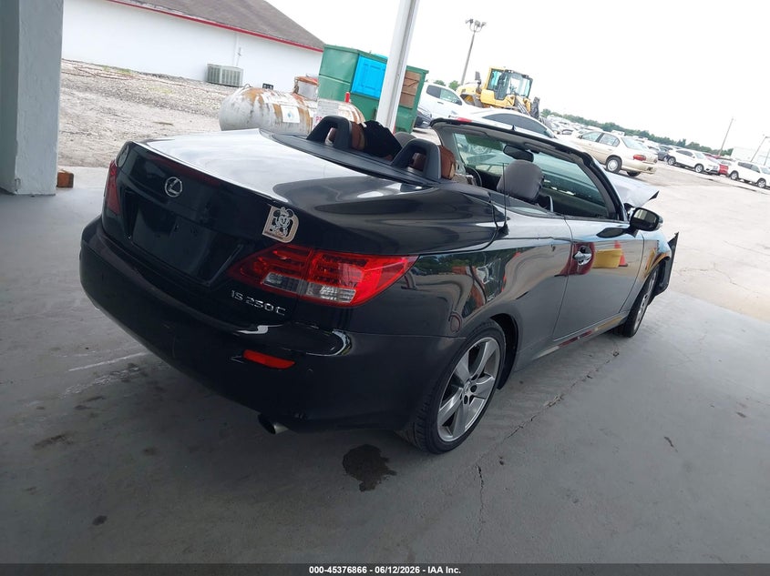 2011 Lexus Is 250c VIN JTHFF2C29B2517594 IAAI salvage auction — FRONT END, Clear (Florida), sold $450 on 2026-07-22 (photo 4)
