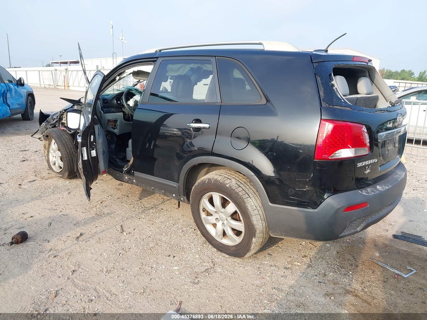2012 Kia Sorento VIN 5XYKT4A21CG286978 IAAI salvage auction — ROLLOVER, Non-Repairable (Texas), sold $275 on 2026-07-23 (photo 3)