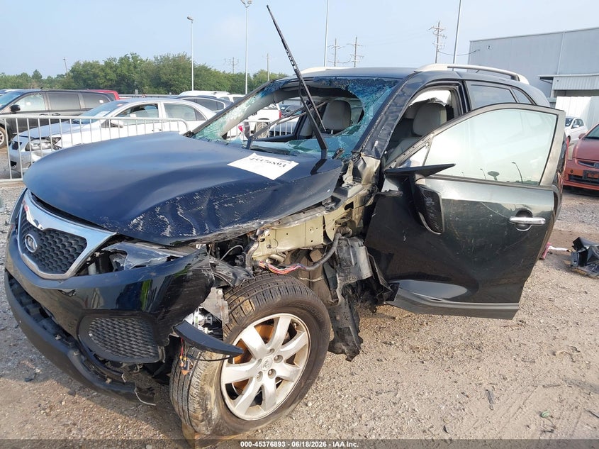 2012 Kia Sorento VIN 5XYKT4A21CG286978 IAAI salvage auction — ROLLOVER, Non-Repairable (Texas), sold $275 on 2026-07-23 (photo 6)