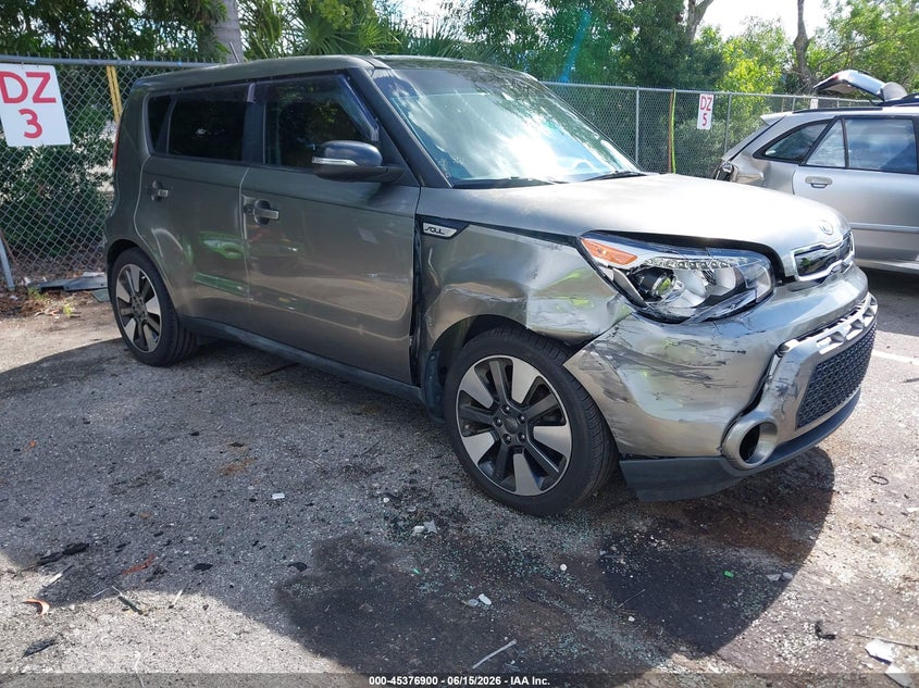 2016 Kia Soul VIN KNDJX3A55G7266773 IAAI salvage auction — SIDE, Rebuildable (Florida), sold $2,100 on 2026-07-29 (photo 1)