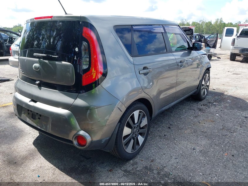2016 Kia Soul VIN KNDJX3A55G7266773 IAAI salvage auction — SIDE, Rebuildable (Florida), sold $2,100 on 2026-07-29 (photo 4)