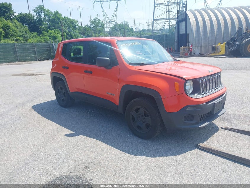 2018 Jeep Renegade VIN ZACCJBAB9JPG78862 IAAI salvage auction — UNKNOWN, Clear (Pennsylvania), sold $1,550 on 2026-07-15 (photo 1)
