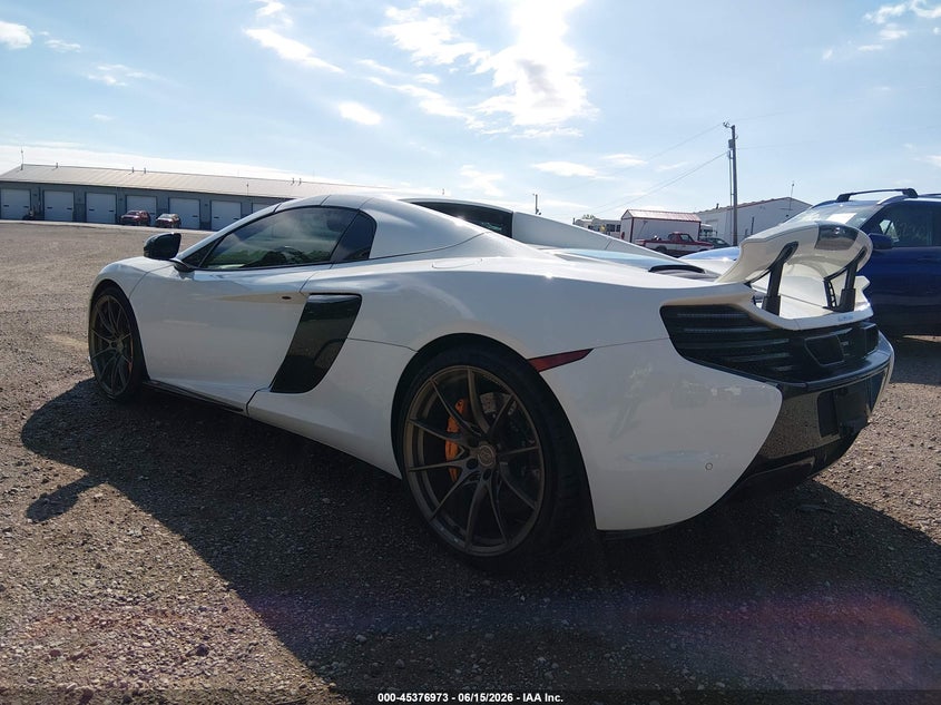 2016 Mclaren 650s VIN SBM11FAA3GW006112 IAAI salvage auction — FRONT END, Clear (Indiana), sold $75,250 on 2026-08-05 (photo 3)