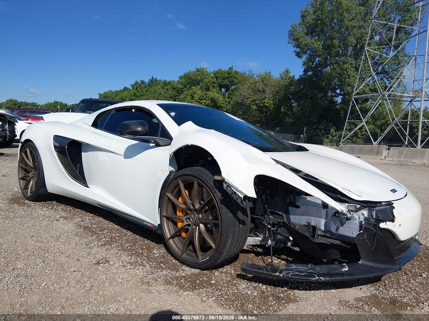 2016 Mclaren 650s VIN SBM11FAA3GW006112 IAAI salvage auction — FRONT END, Clear (Indiana), sold $75,250 on 2026-08-05 (photo 6)