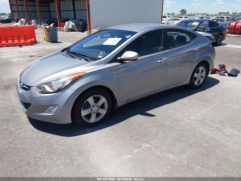 2013 Hyundai Elantra VIN KMHDH4AEXDU942093 IAAI salvage auction — REAR END, Salvage (Illinois), sold $650 on 2026-07-14 (photo 2)