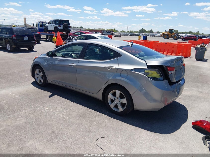 2013 Hyundai Elantra VIN KMHDH4AEXDU942093 IAAI salvage auction — REAR END, Salvage (Illinois), sold $650 on 2026-07-14 (photo 3)