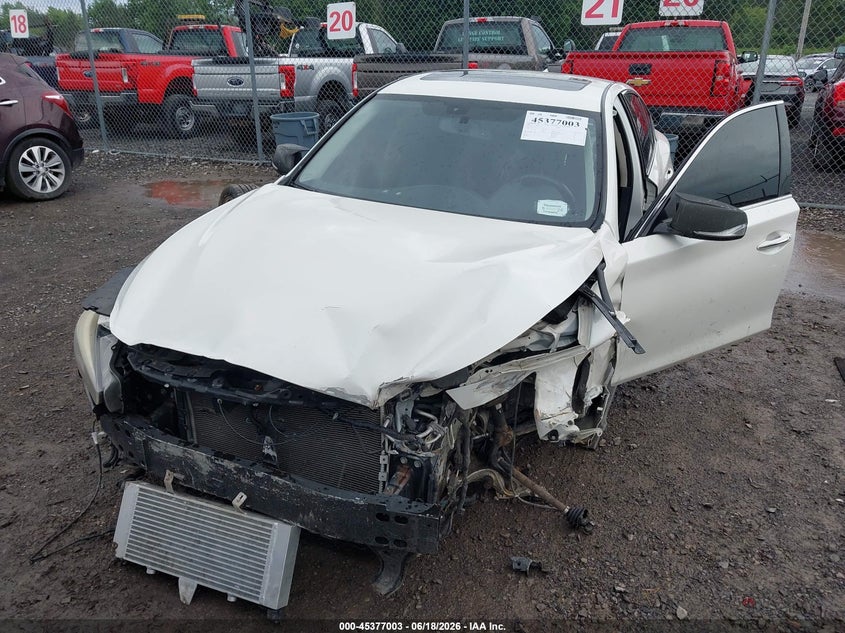 2018 Infiniti Q50 VIN JN1EV7AR2JM445074 IAAI salvage auction — FRONT END, Salvage Title, sold $1,425 on 2026-07-16 (photo 6)