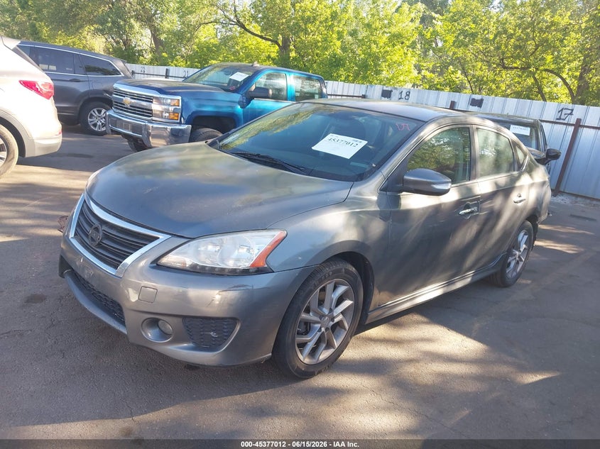2015 Nissan Sentra VIN 3N1AB7AP4FY336576 IAAI salvage auction — FRONT & REAR, Salvage (Utah), sold $750 on 2026-07-09 (photo 2)