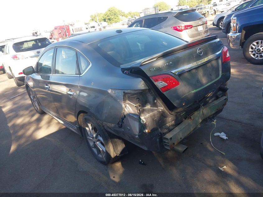 2015 Nissan Sentra VIN 3N1AB7AP4FY336576 IAAI salvage auction — FRONT & REAR, Salvage (Utah), sold $750 on 2026-07-09 (photo 3)